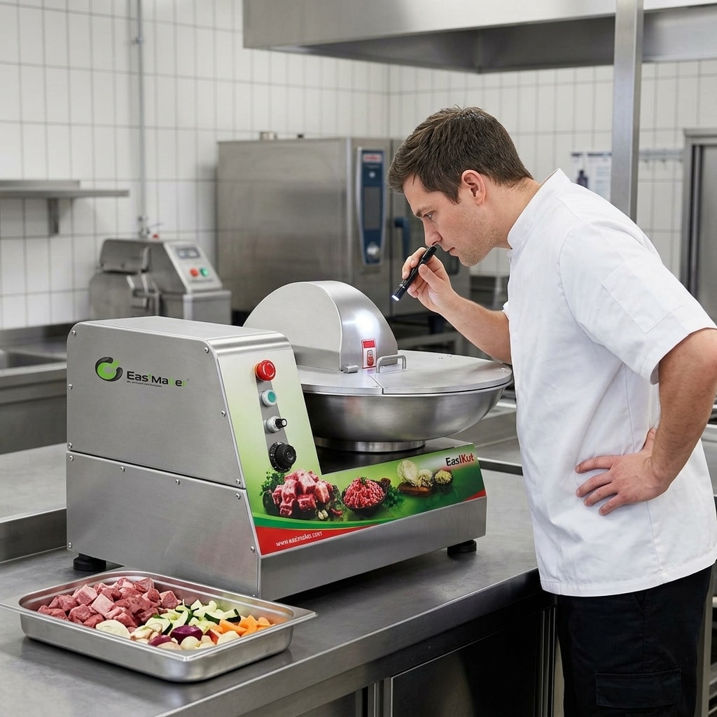 Safe diagnosis of common commercial bowl cutter operating problems