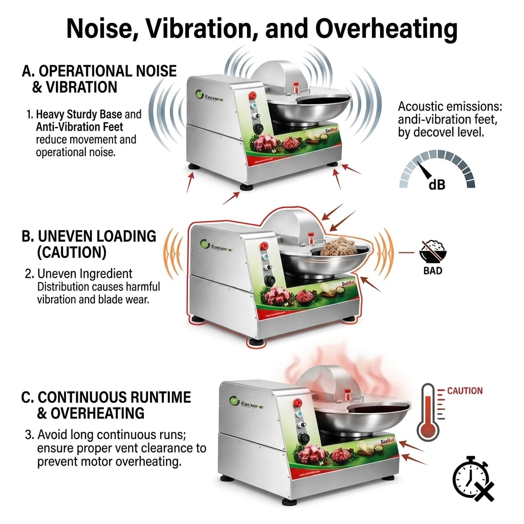 Noise, Vibration, and Overheating