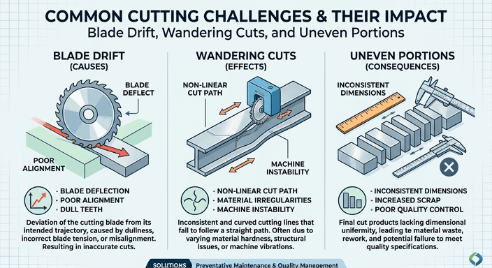 Blade Drift, Wandering Cuts, and Uneven Portions