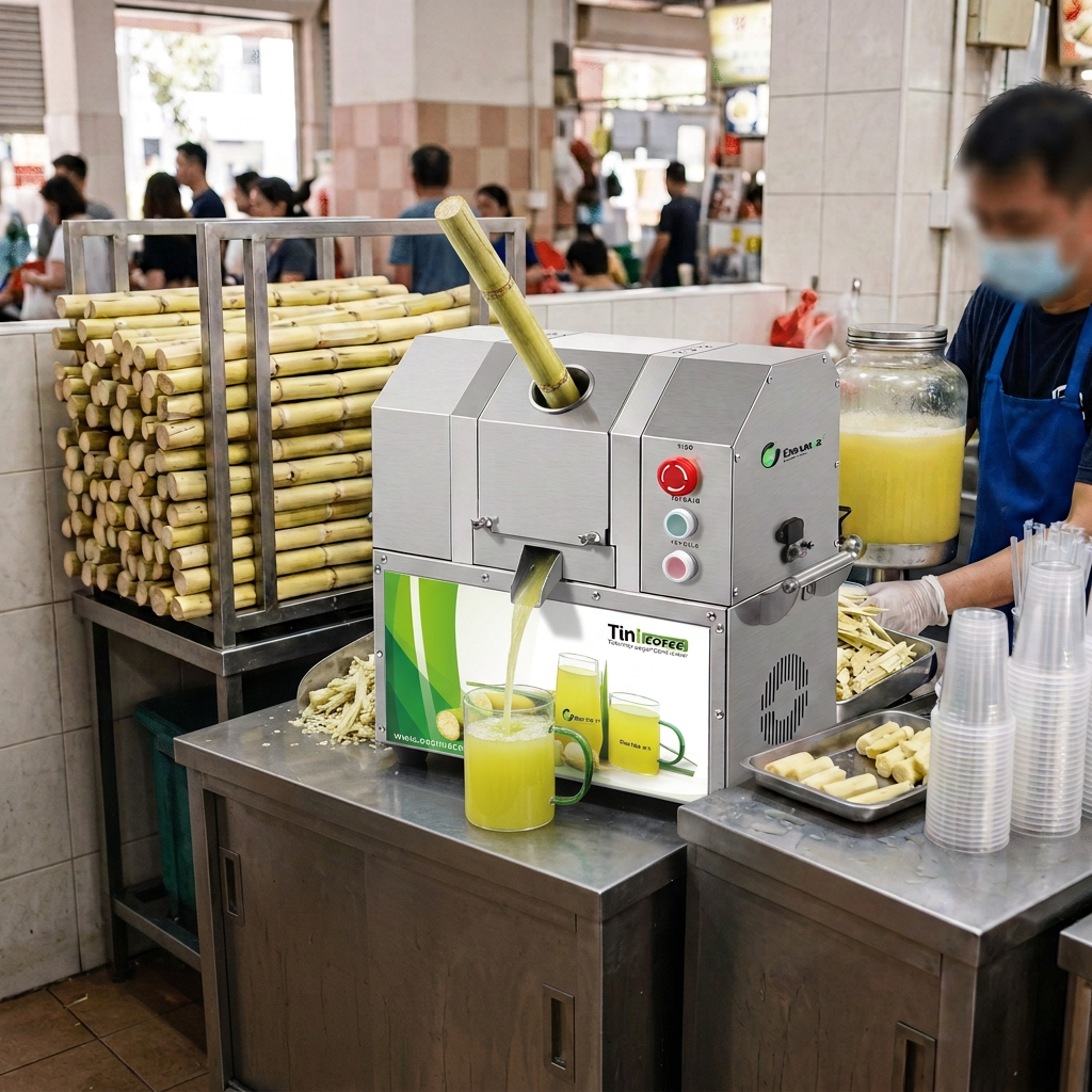 Organized commercial sugarcane juice workstation