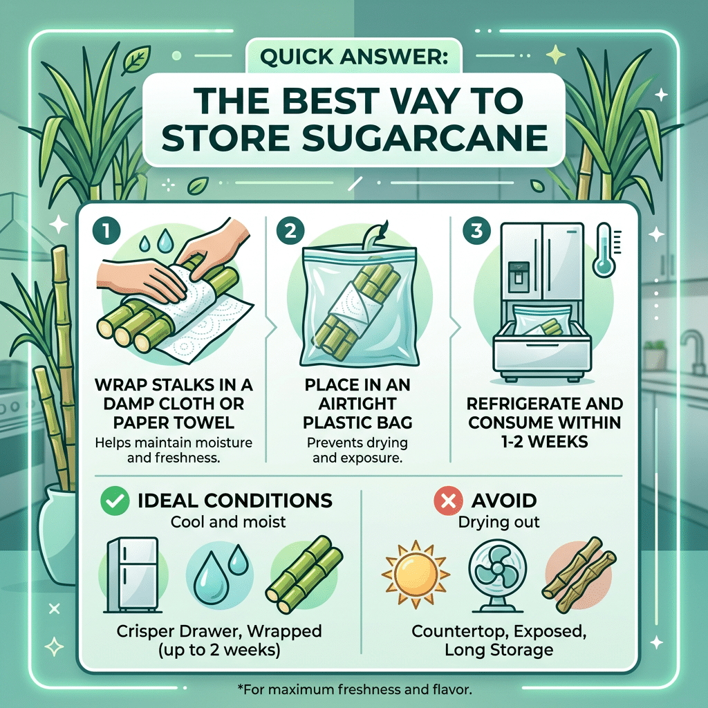 Quick Answer: The Best Way to Store Sugarcane