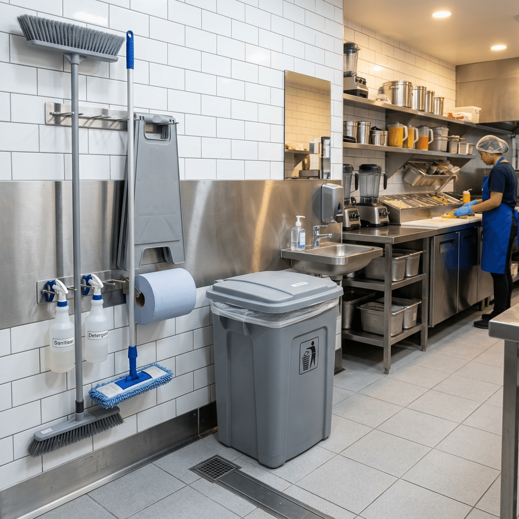 Clean covered bin station for temporary bagasse storage