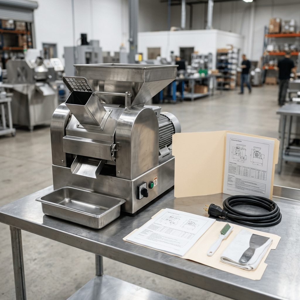 Commercial sugarcane juicer evaluated with operating and support documentation