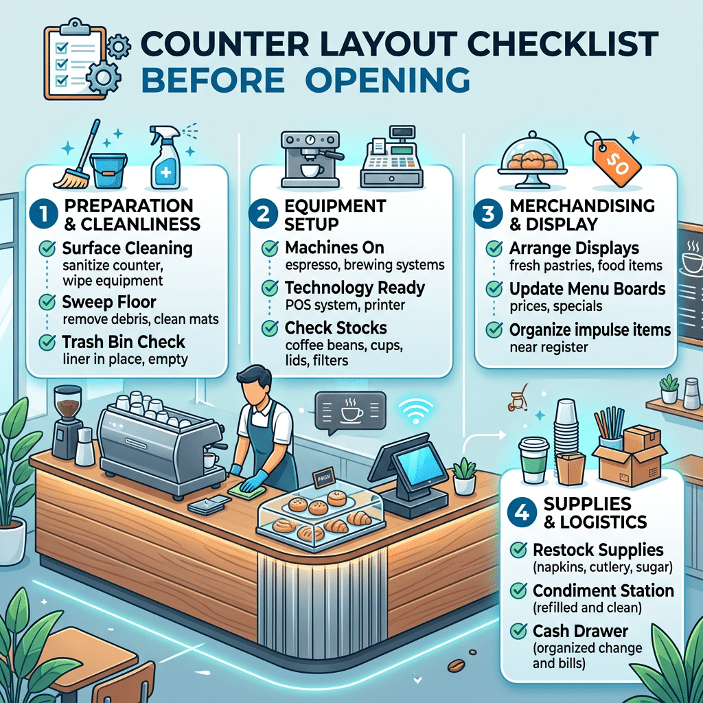 Counter Layout Checklist Before Opening