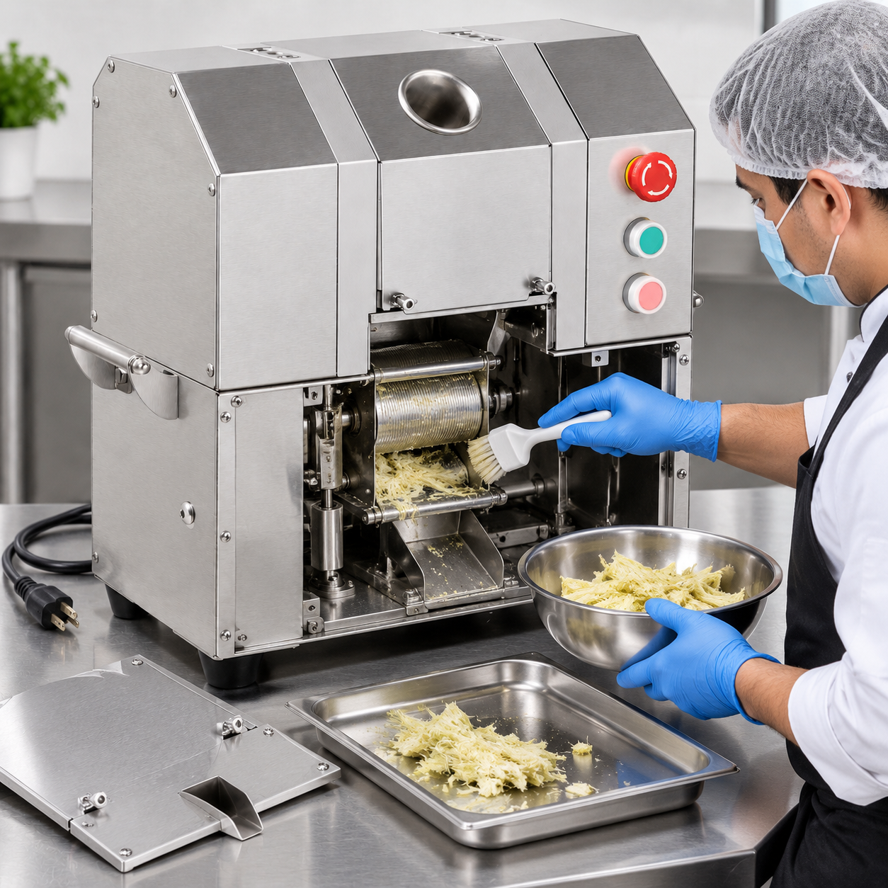 Safe cleaning and inspection of accessible sugarcane juicer roller area