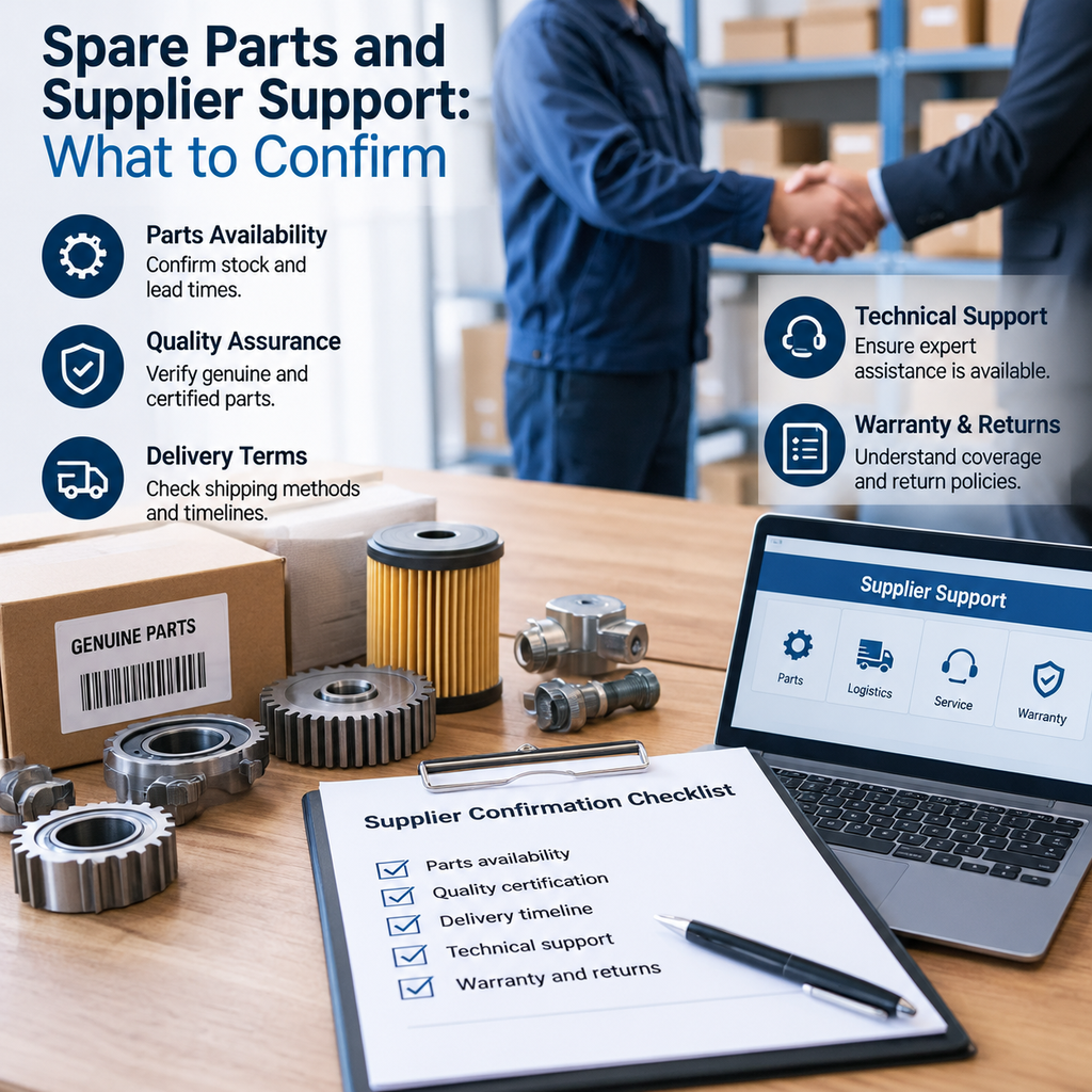 Spare Parts and Supplier Support: What to Confirm